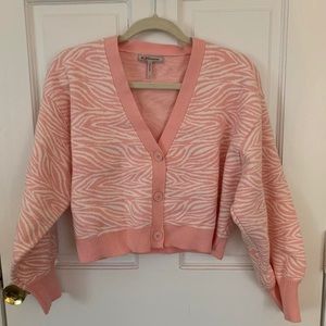 Baby Pink Zebra Cardigan
